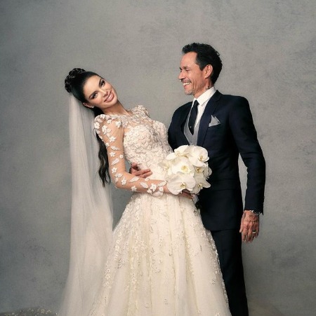 The marriage ceremony picture of romantic couple  Nadia Ferreira and Mark Anthony. 